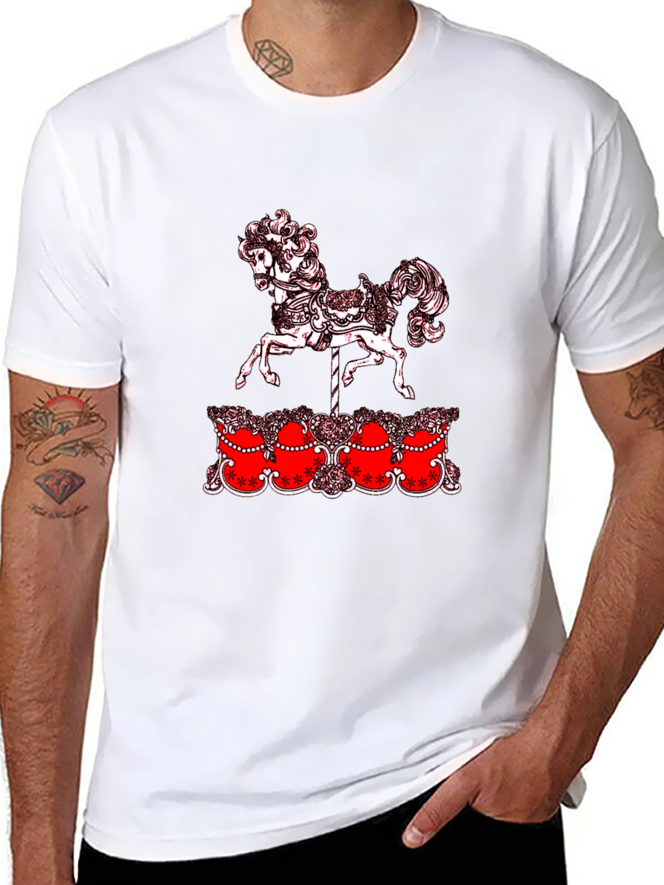 Carousel Horse Graphic T-Shirt