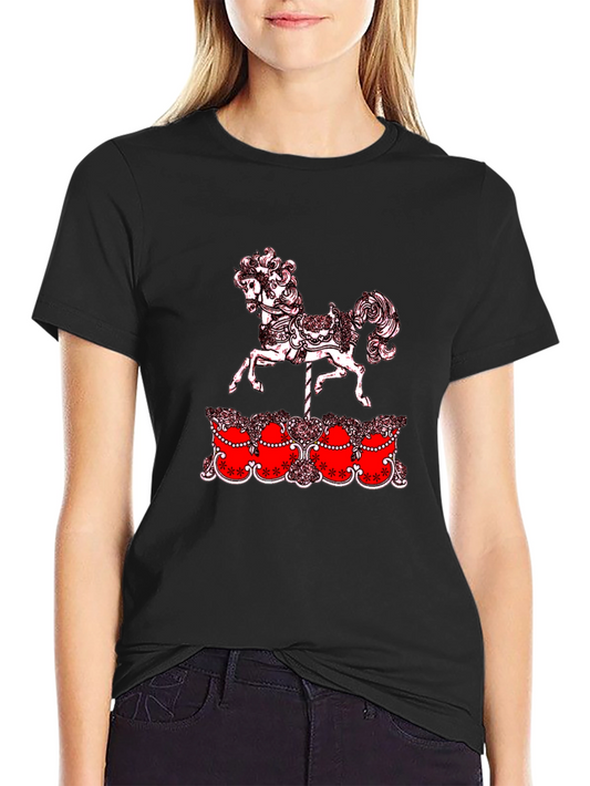 Carousel Horse Graphic T-Shirt
