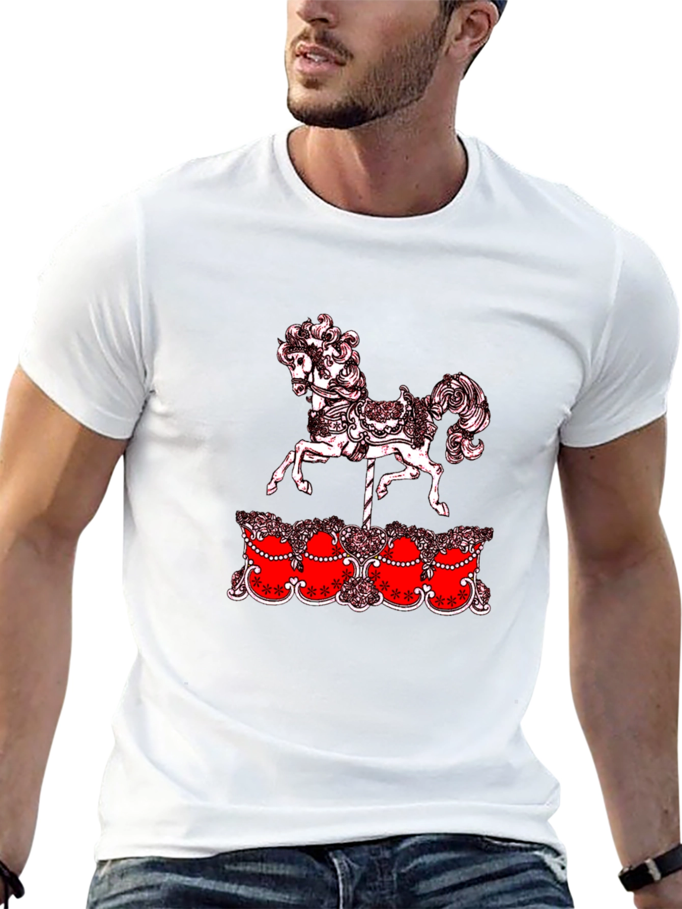 Carousel Horse Graphic T-Shirt