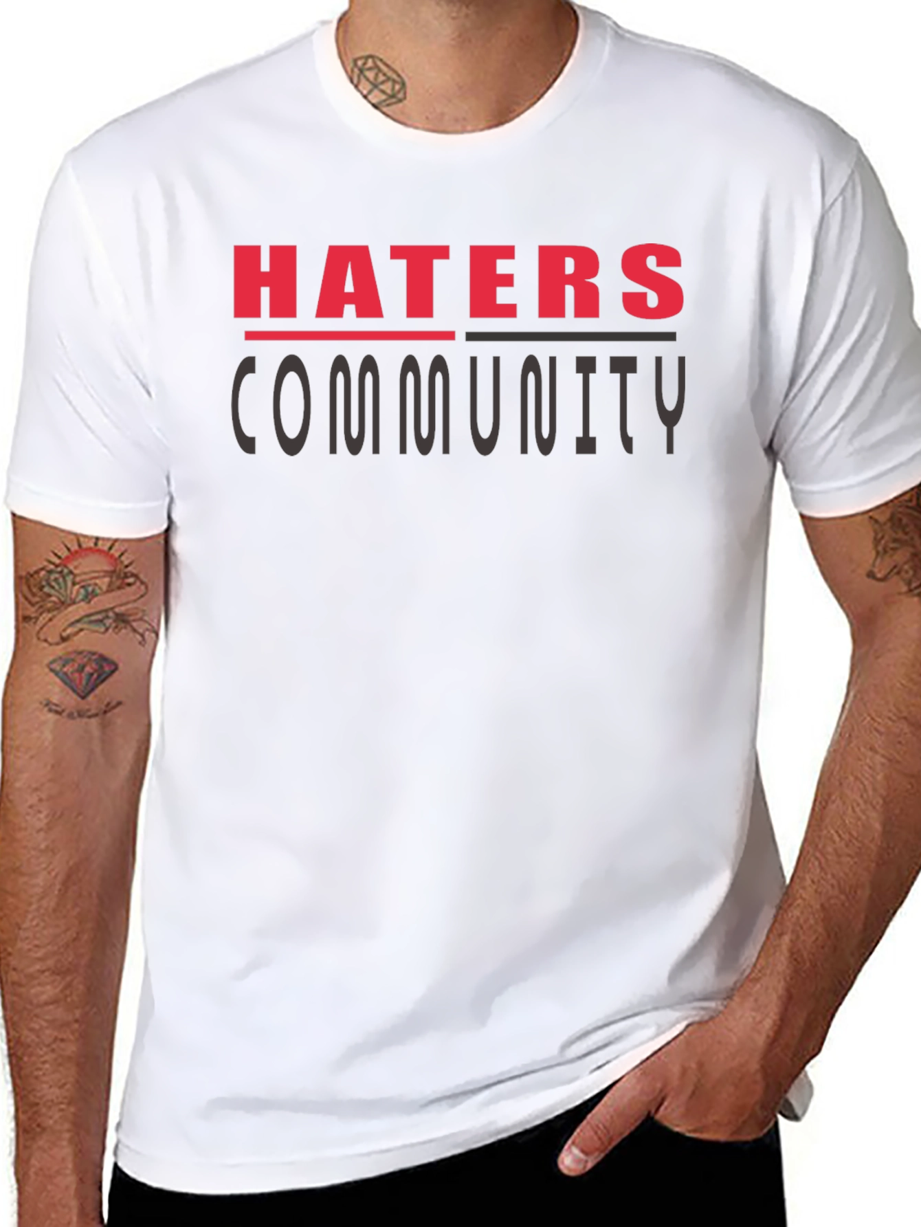 Haters Community Graphic T-Shirt - Black