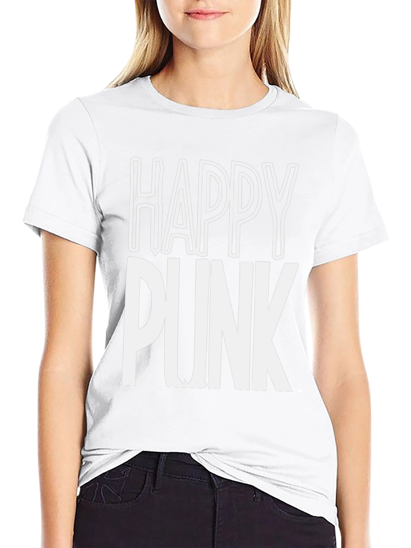 Happy Punk Graphic Tee - Bold Statement Shirt