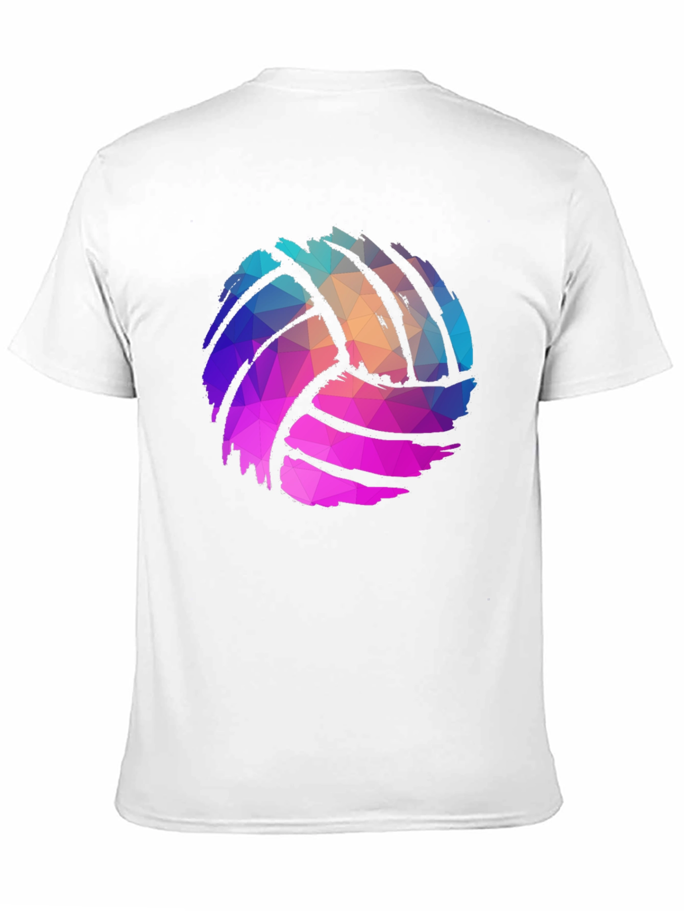 Geometric Volleyball Graphic Tee - Mens Black T-Shirt