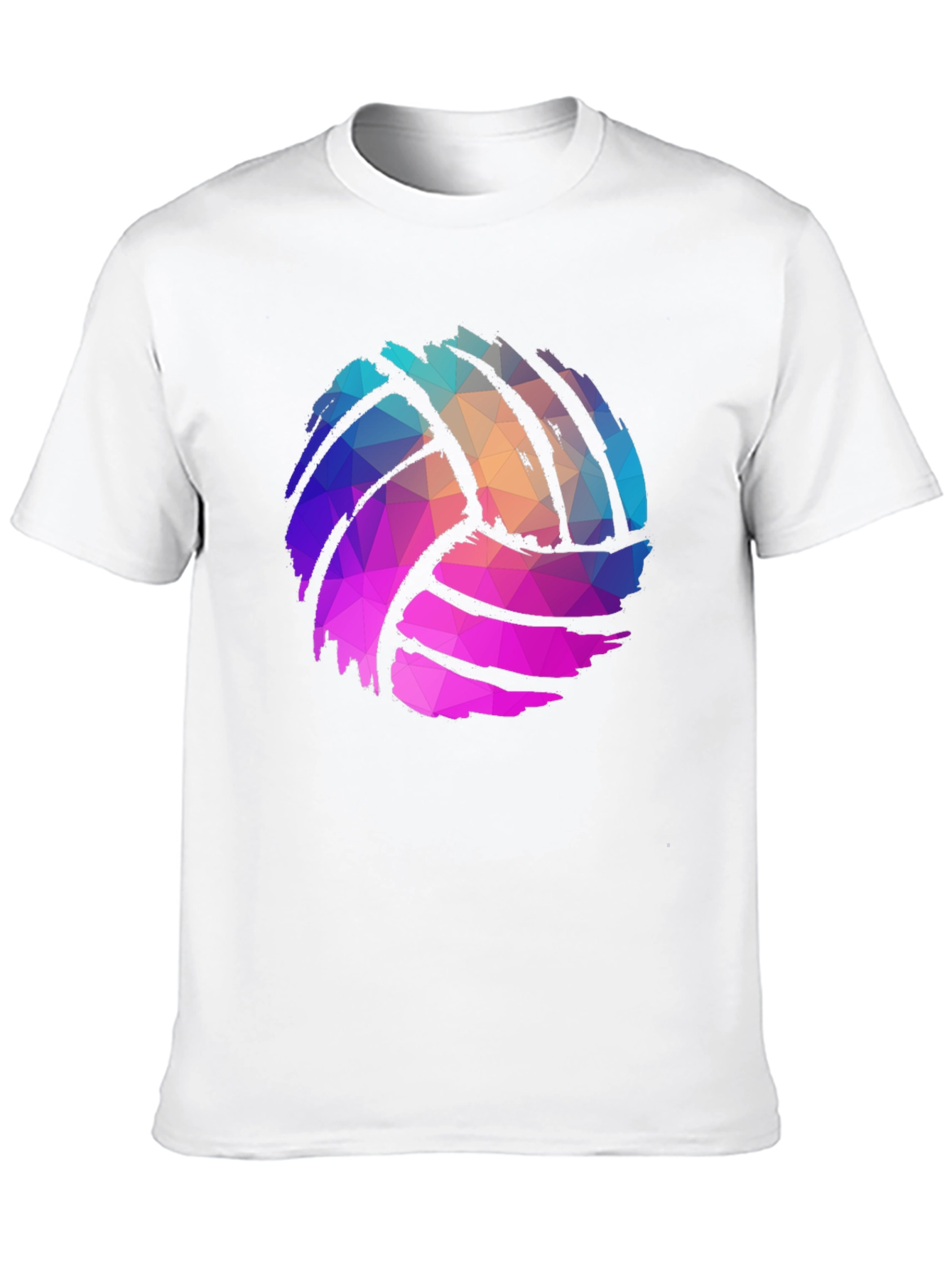Geometric Volleyball Graphic Tee - Mens Black T-Shirt