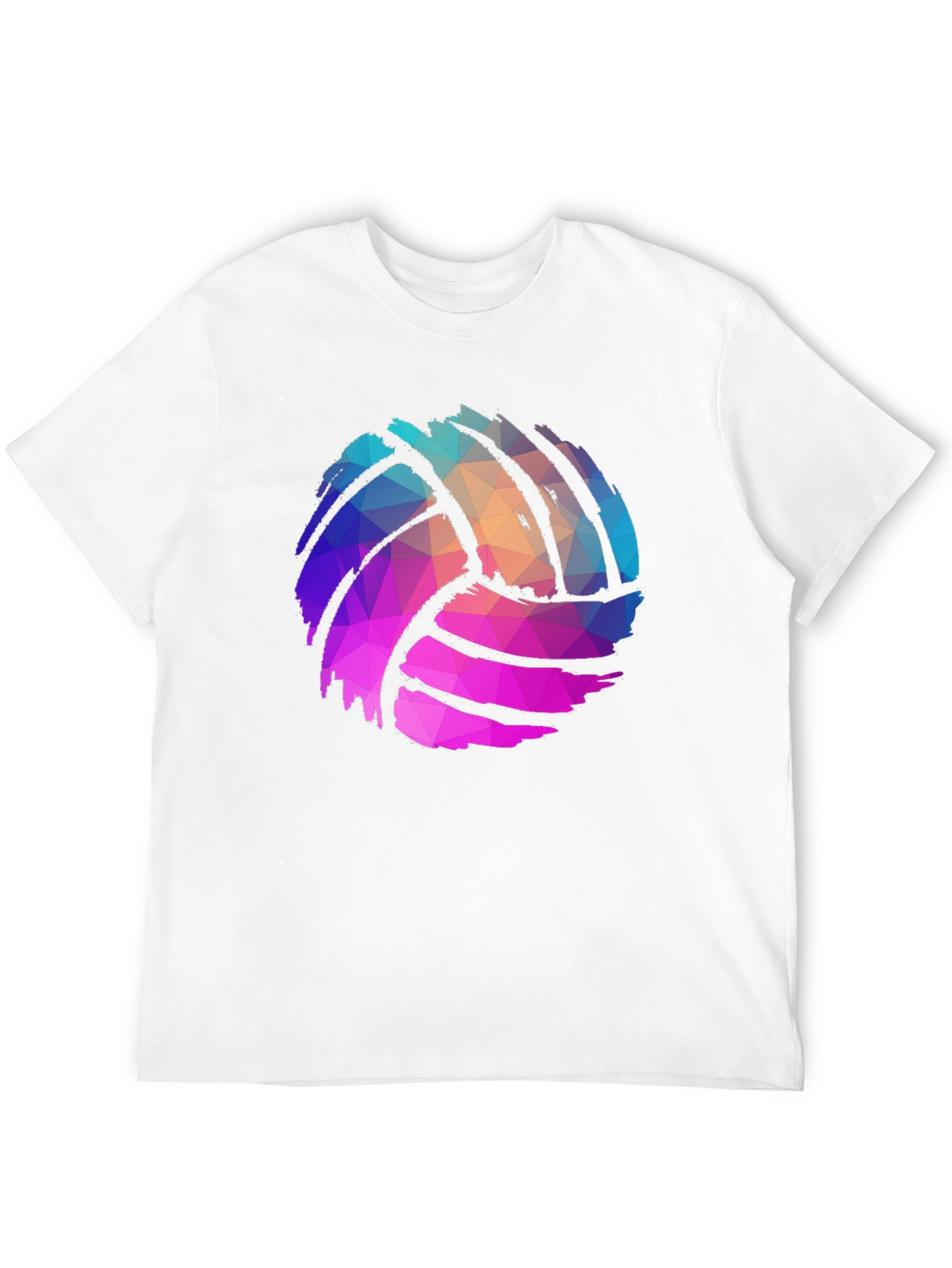 Geometric Volleyball Graphic Tee - Mens Black T-Shirt