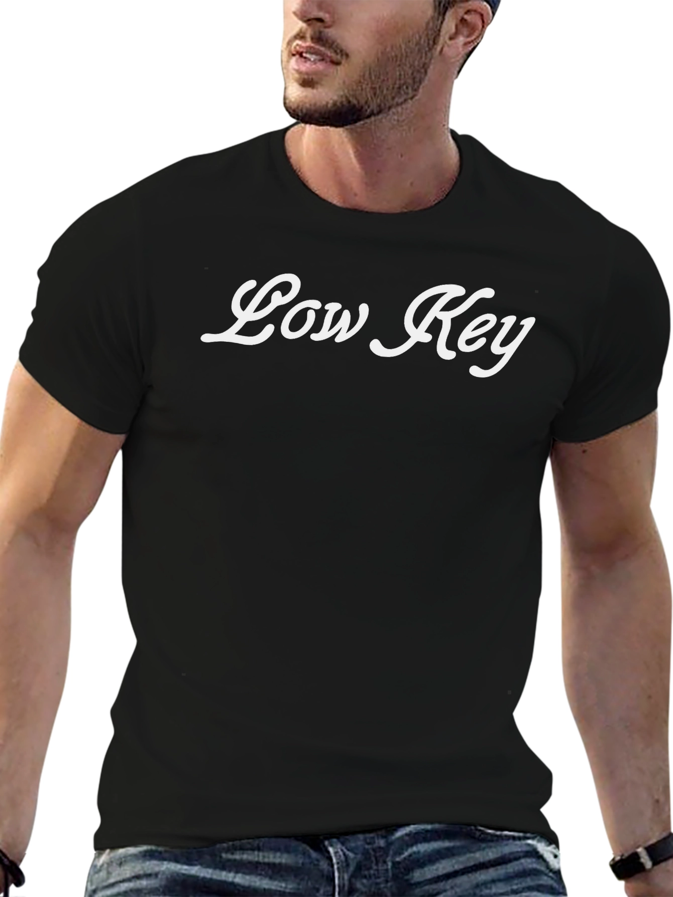 Low Key Black T-Shirt - Casual & Stylish
