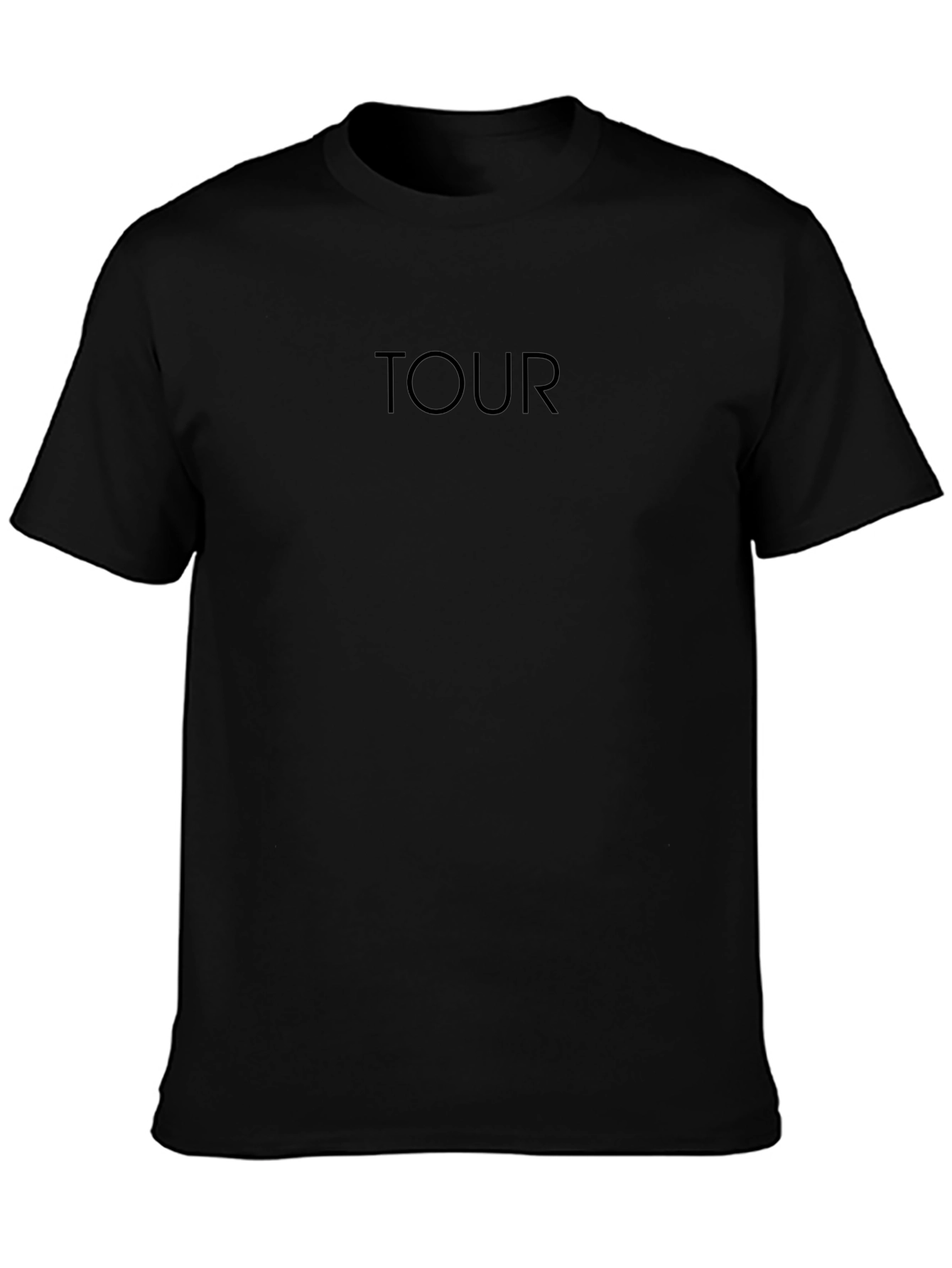 Minimalist TOUR Black Crew Neck T-Shirt