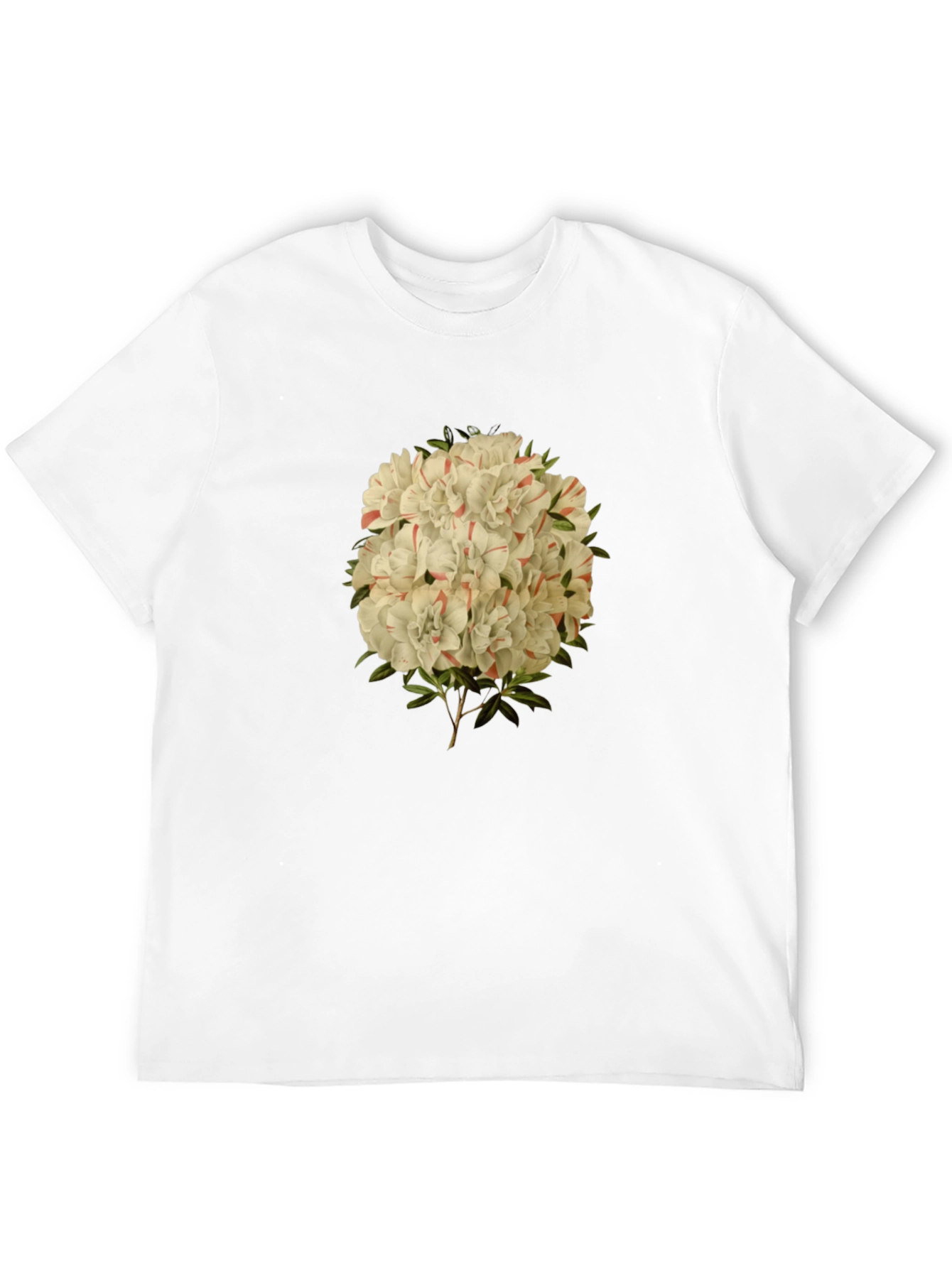 Floral Print Graphic Tee - Black Casual T-Shirt