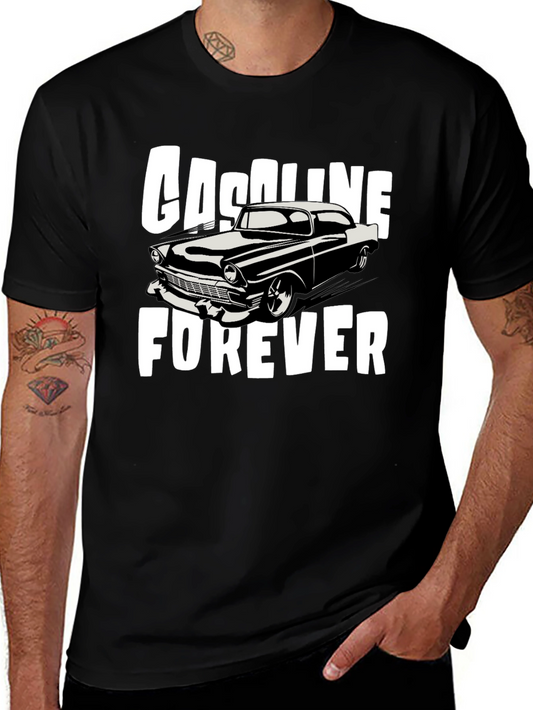 Gasoline Forever Classic Car Graphic T-Shirt