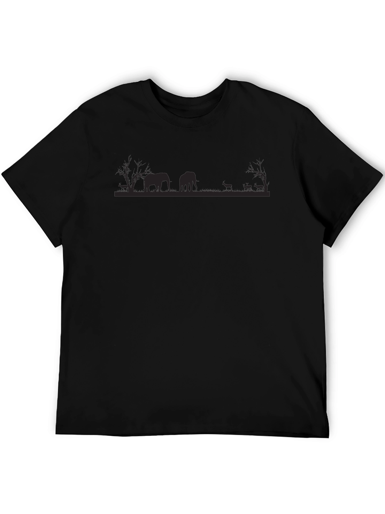 African Silhouette Graphic Tee - Unisex Black T-Shirt