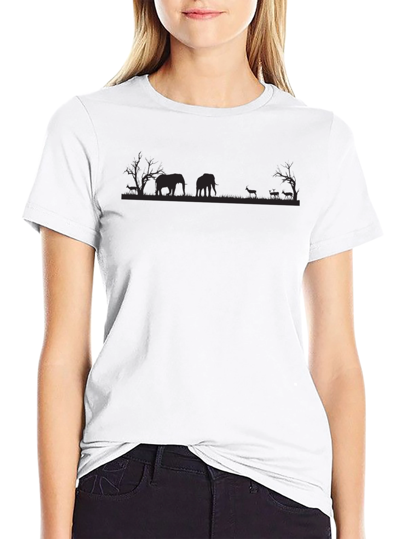African Silhouette Graphic Tee - Unisex Black T-Shirt
