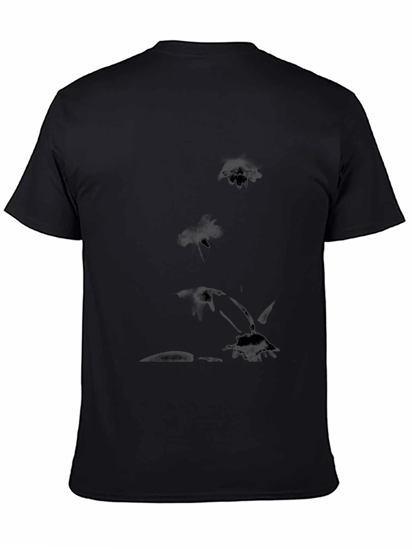Mens Black Graphic Tee - Lotus Pond Design