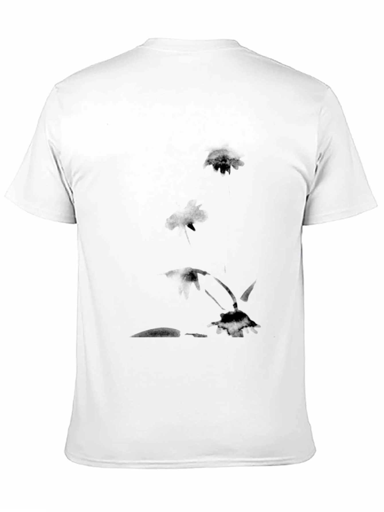 Mens Black Graphic Tee - Lotus Pond Design
