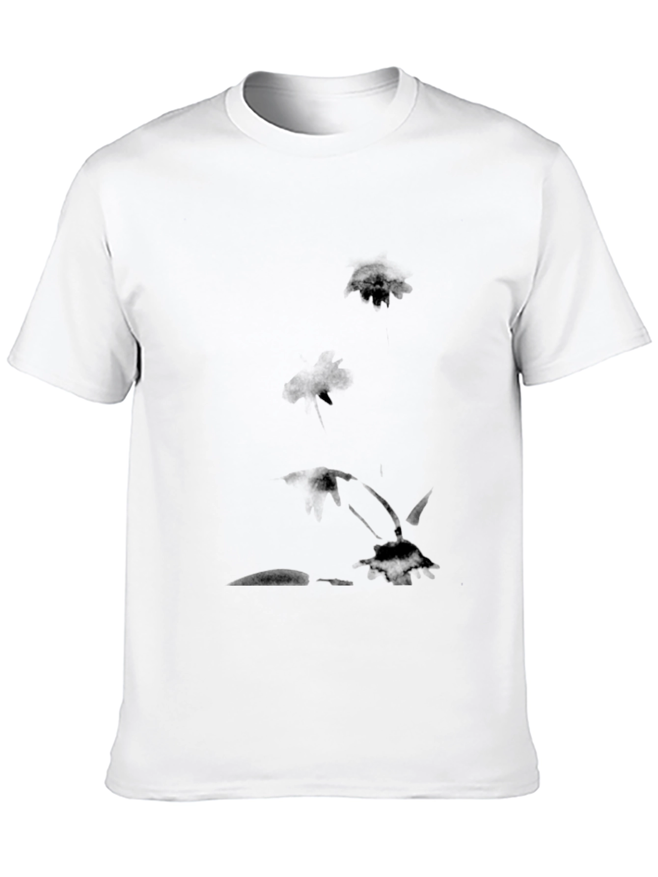 Mens Black Graphic Tee - Lotus Pond Design