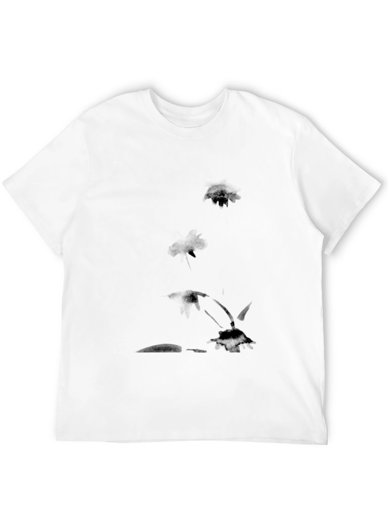 Mens Black Graphic Tee - Lotus Pond Design