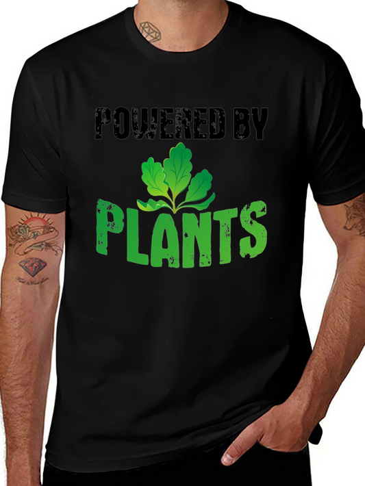 Powered by Plants Graphic Tee - Vegan Lifestyle Shirt