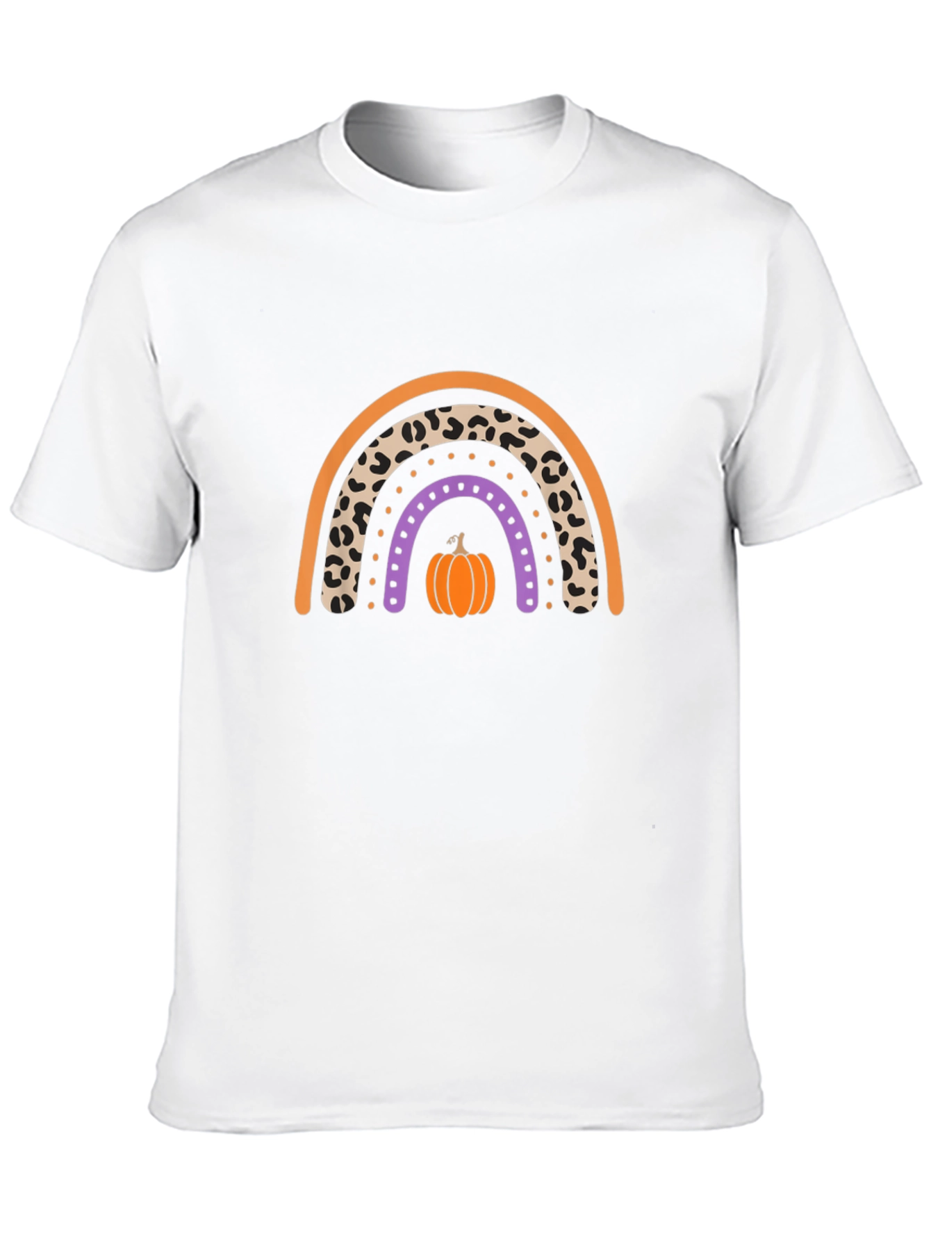 Fall Rainbow Leopard Pumpkin T-Shirt