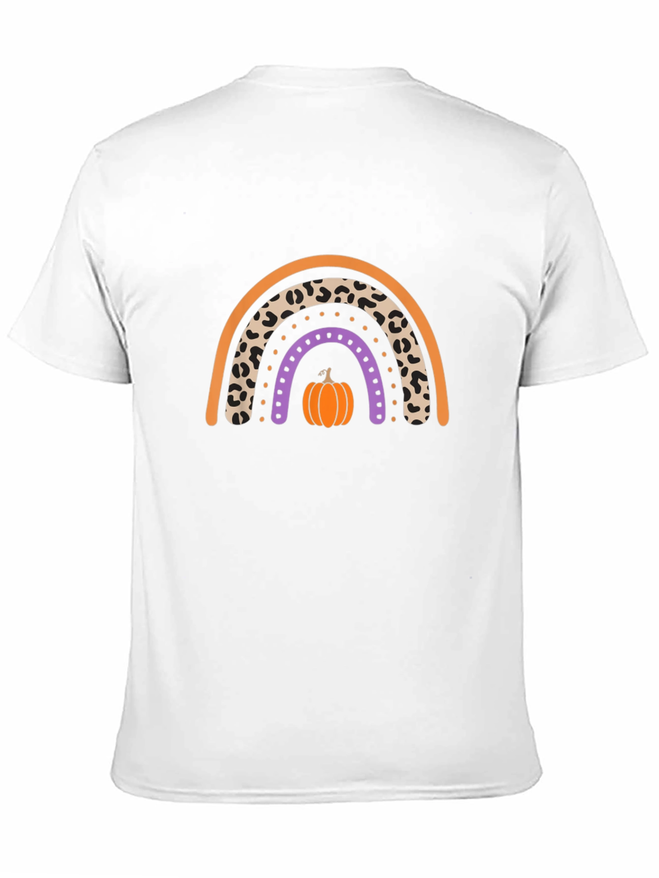 Fall Rainbow Leopard Pumpkin T-Shirt