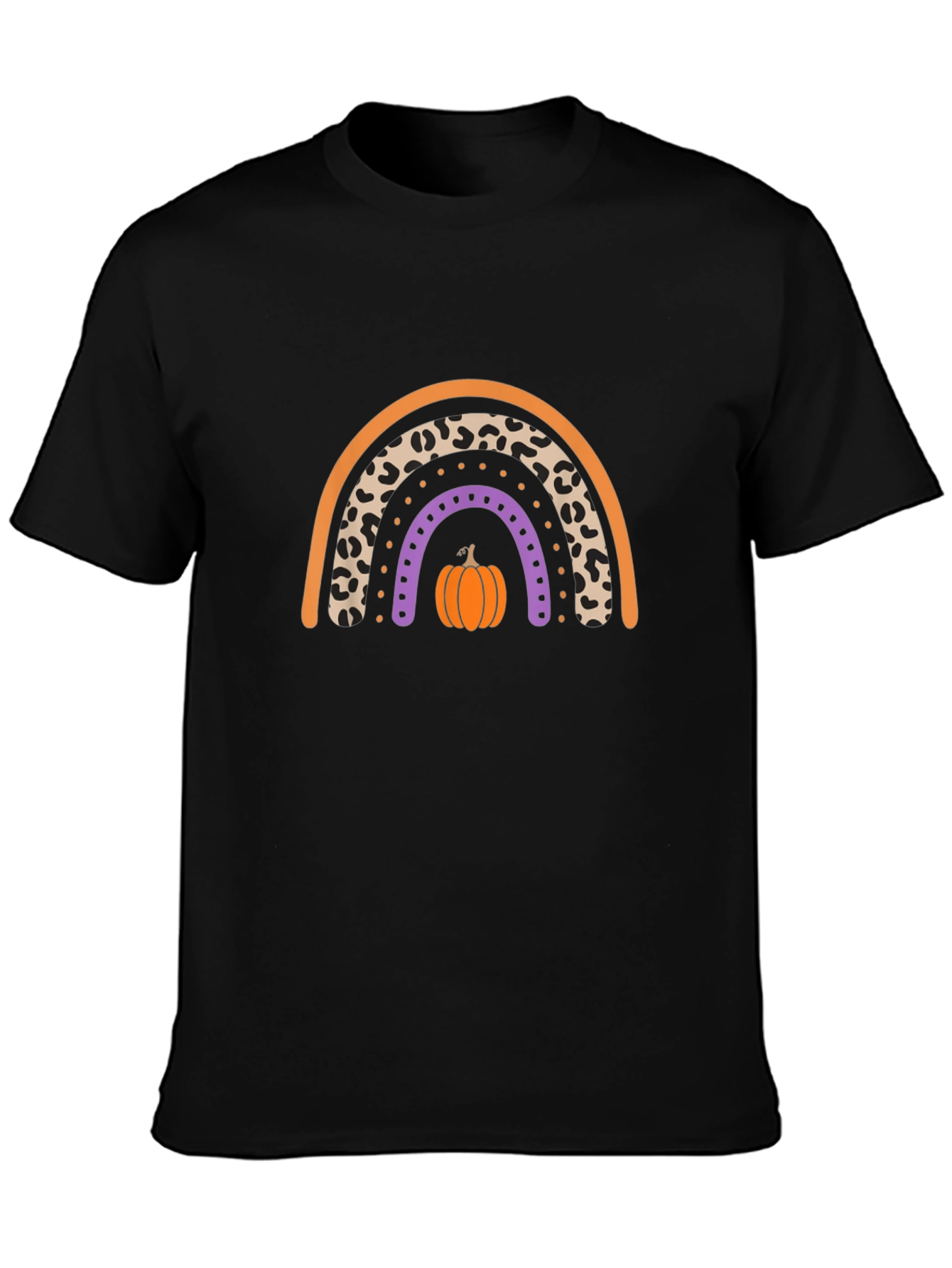 Fall Rainbow Leopard Pumpkin T-Shirt