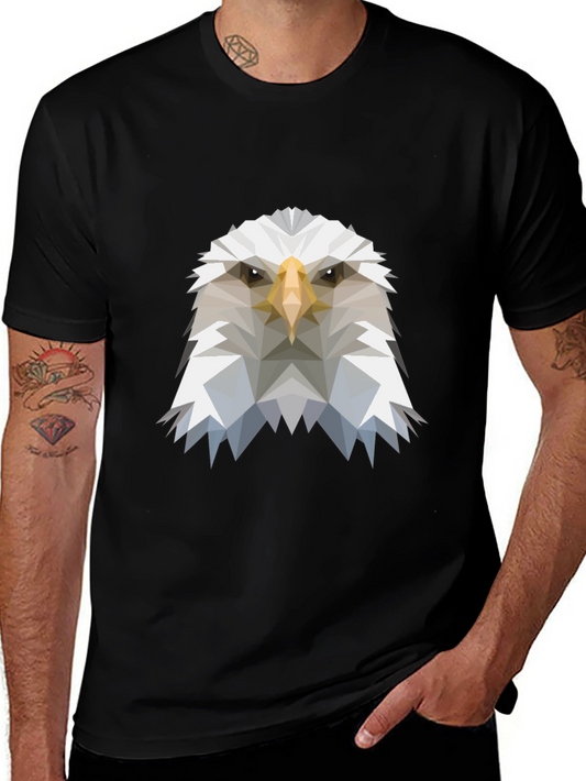 Geometric Eagle Graphic Tee - Modern Mens T-Shirt