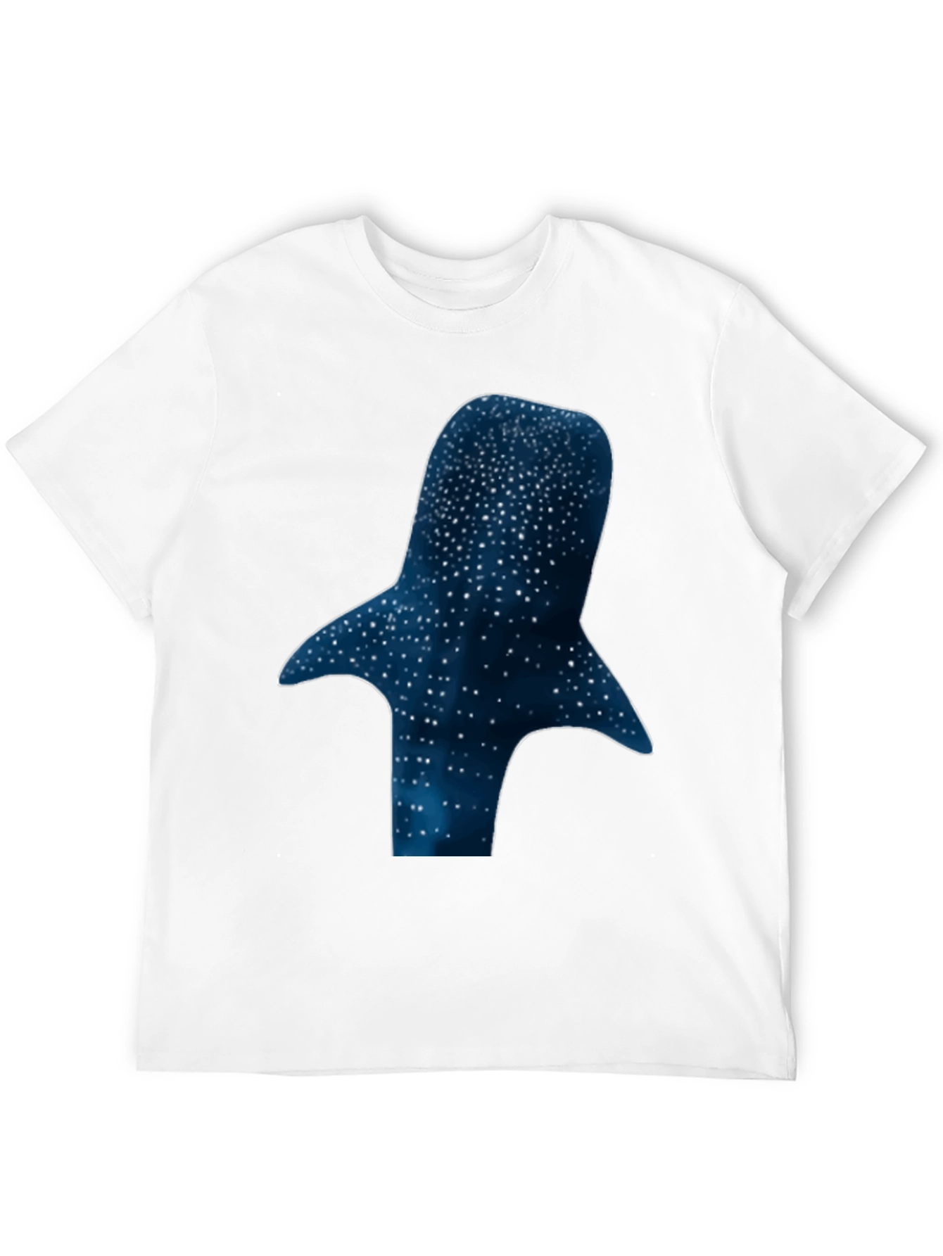 Whale Shark Silhouette Graphic Tee - Black