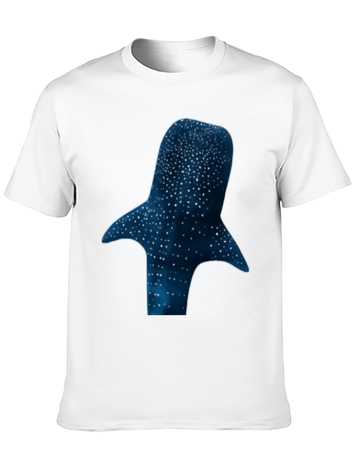 Whale Shark Silhouette Graphic Tee - Black
