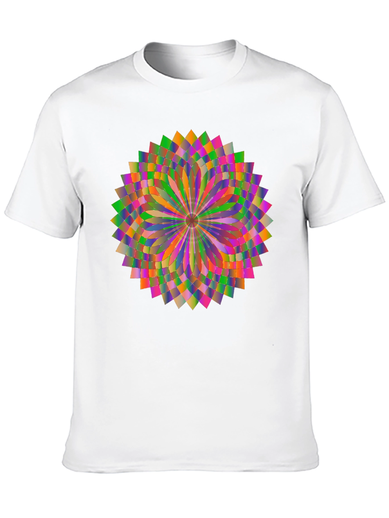Geometric Mandala Graphic Tee - Stylish Unisex Black T-Shirt