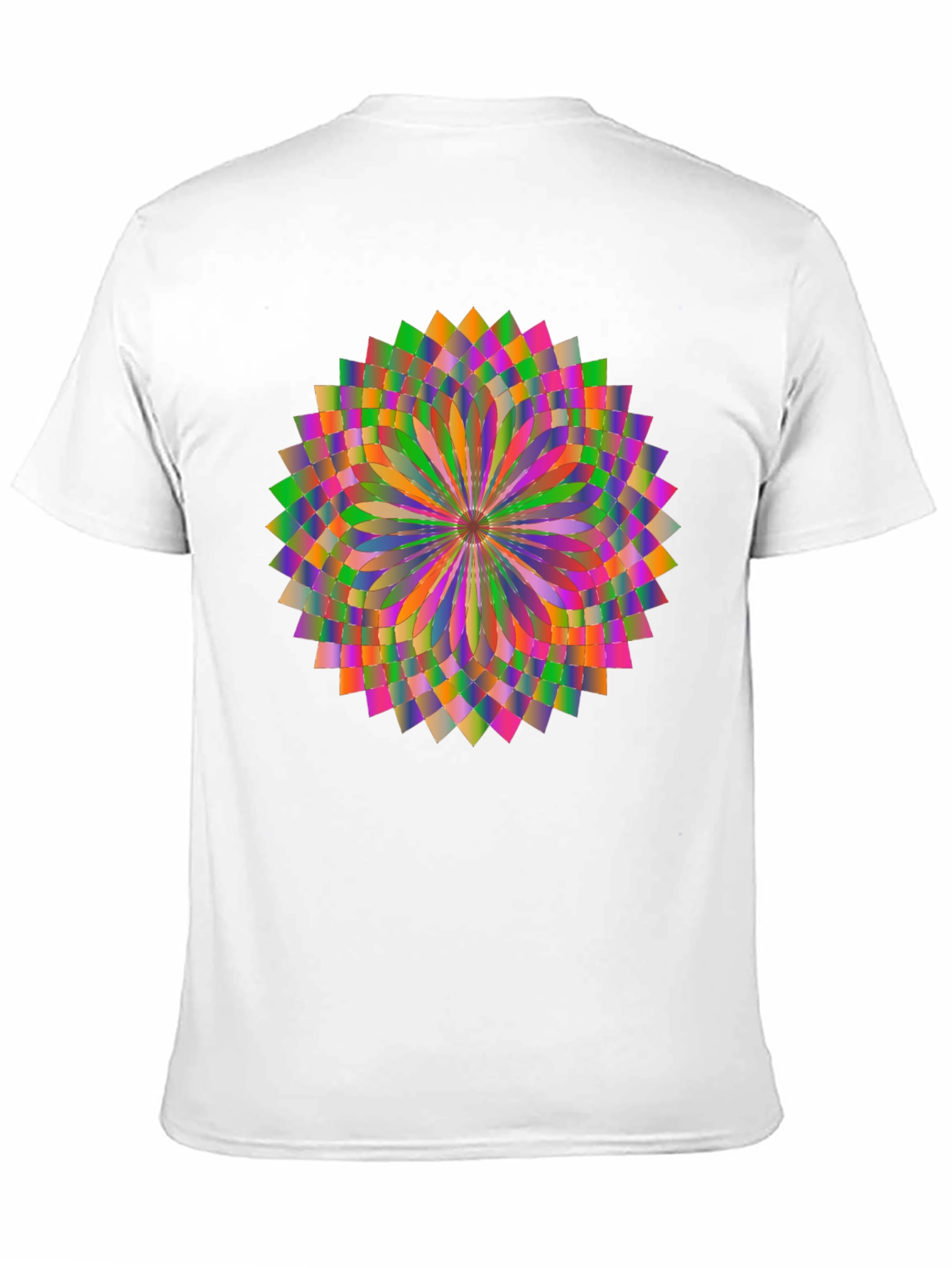 Geometric Mandala Graphic Tee - Stylish Unisex Black T-Shirt