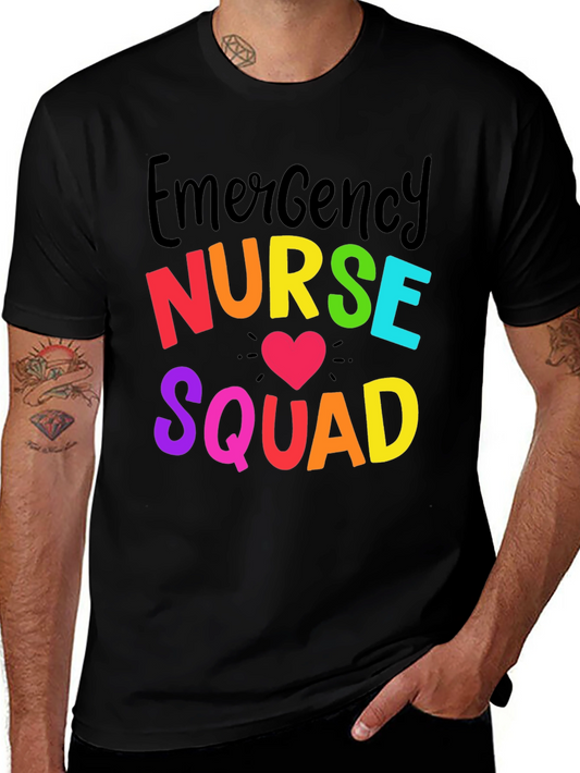 Emergency Nurse Squad Tee - Rainbow Graphic