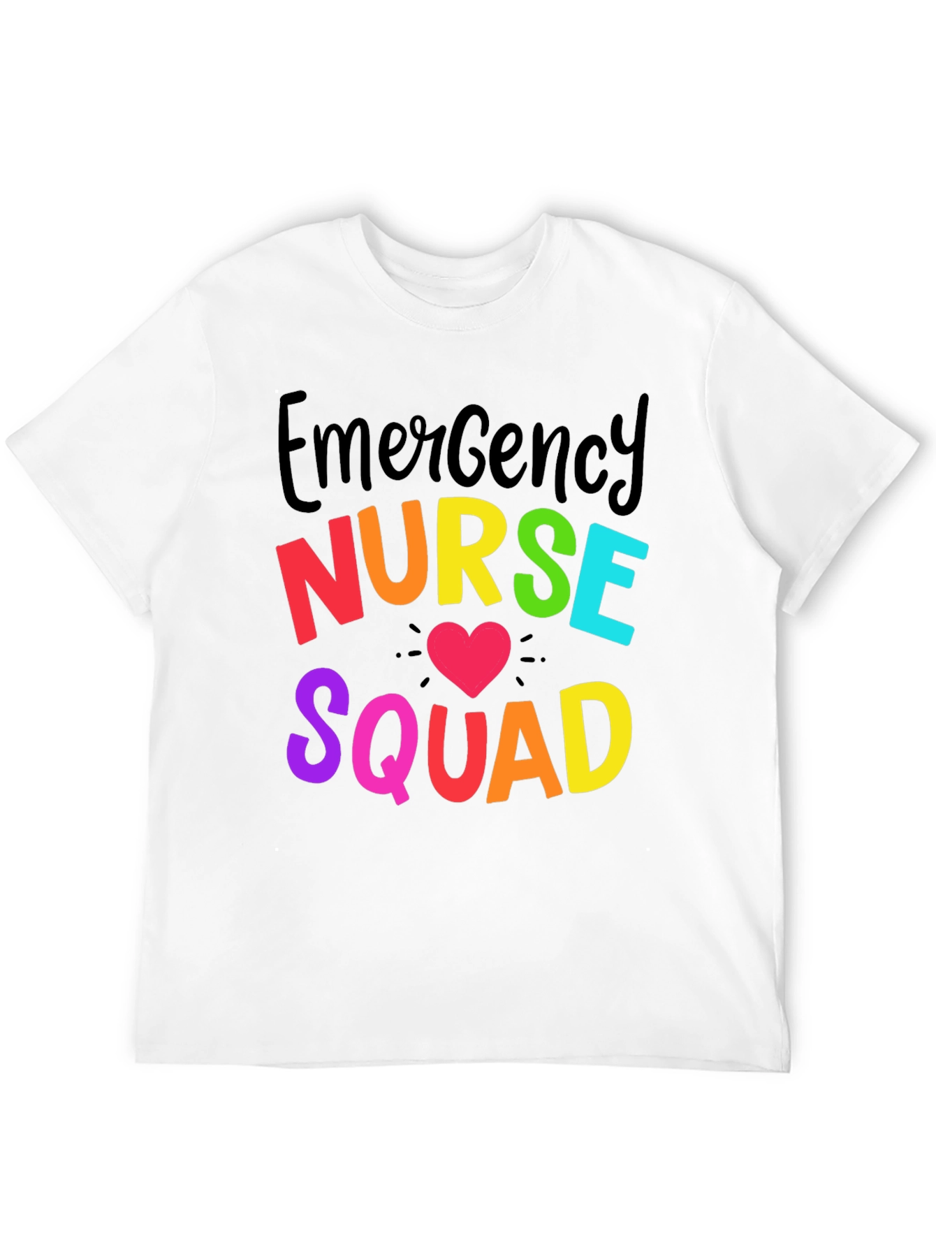Emergency Nurse Squad Tee - Rainbow Graphic
