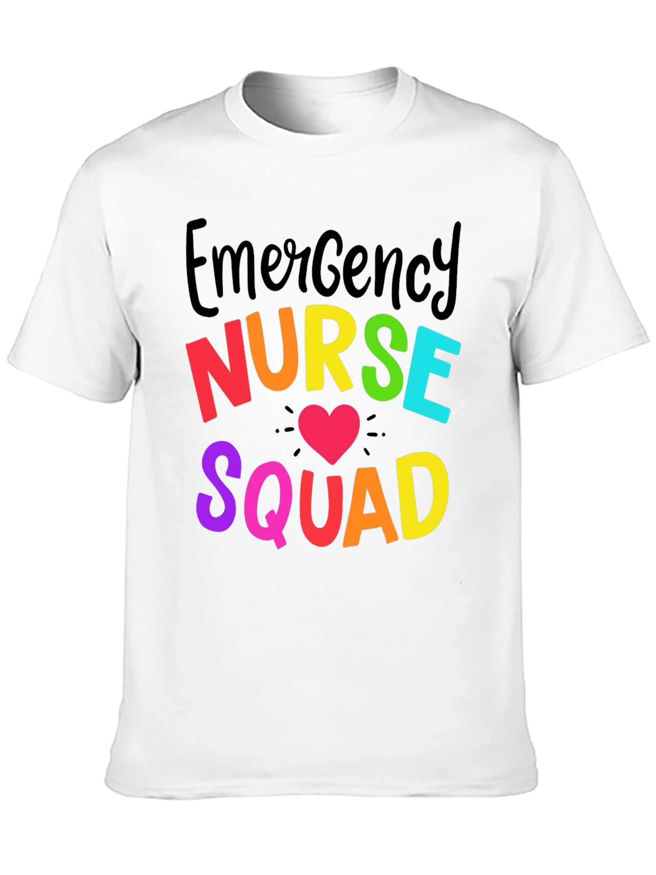 Emergency Nurse Squad Tee - Rainbow Graphic