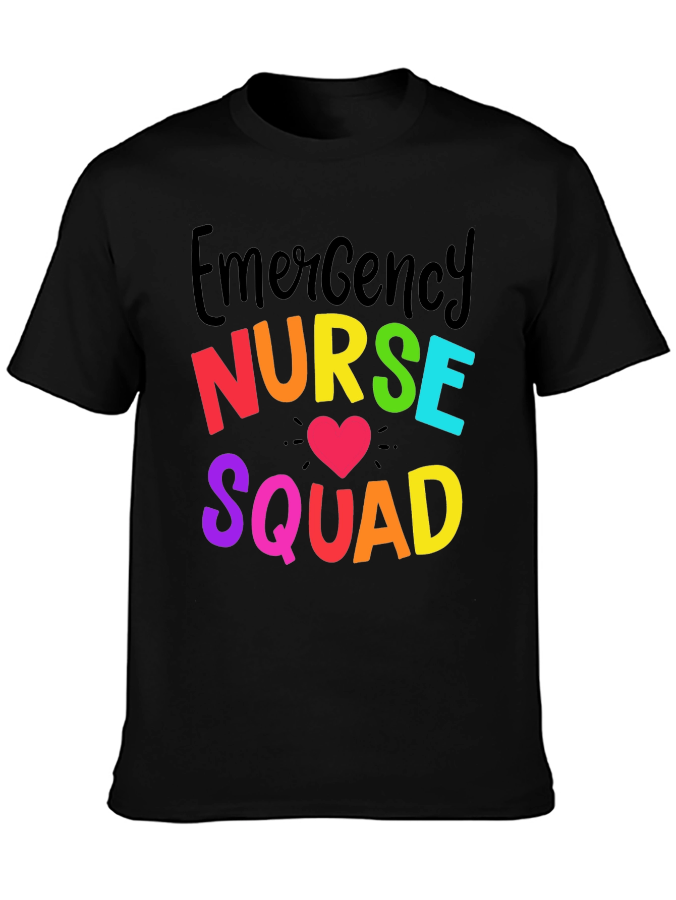 Emergency Nurse Squad Tee - Rainbow Graphic