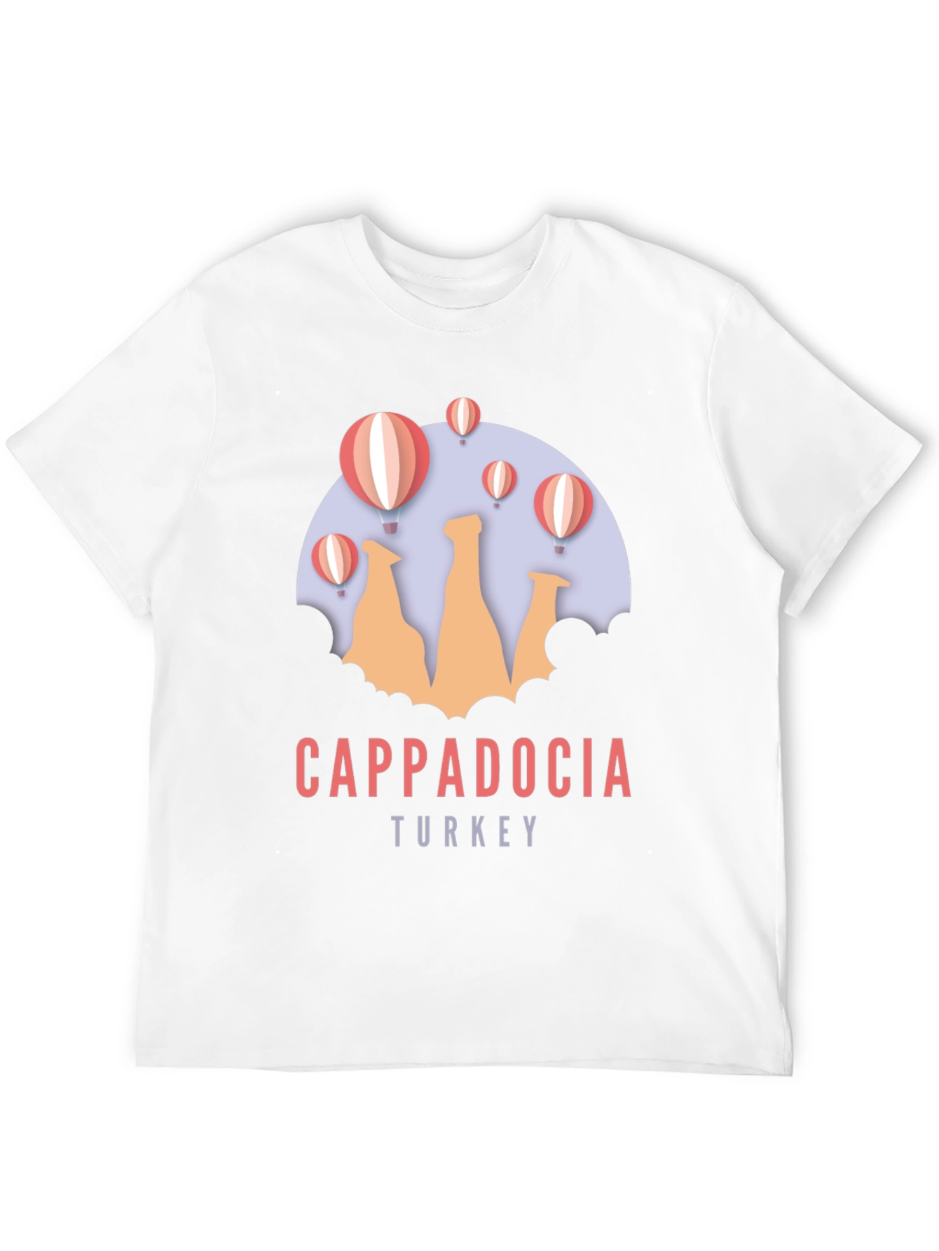 Cappadocia Turkey Graphic T-Shirt | Hot Air Balloon Design