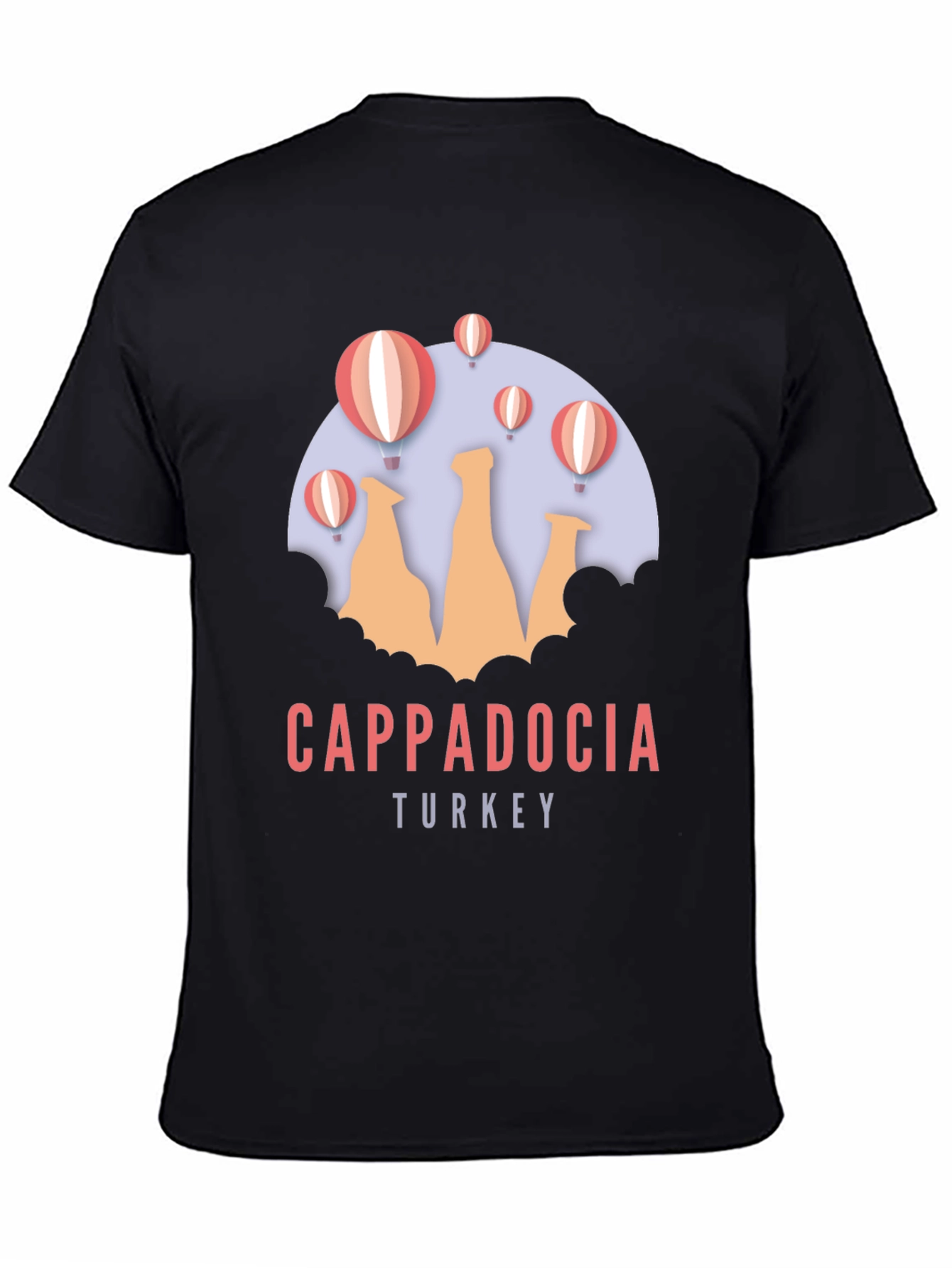 Cappadocia Turkey Graphic T-Shirt | Hot Air Balloon Design
