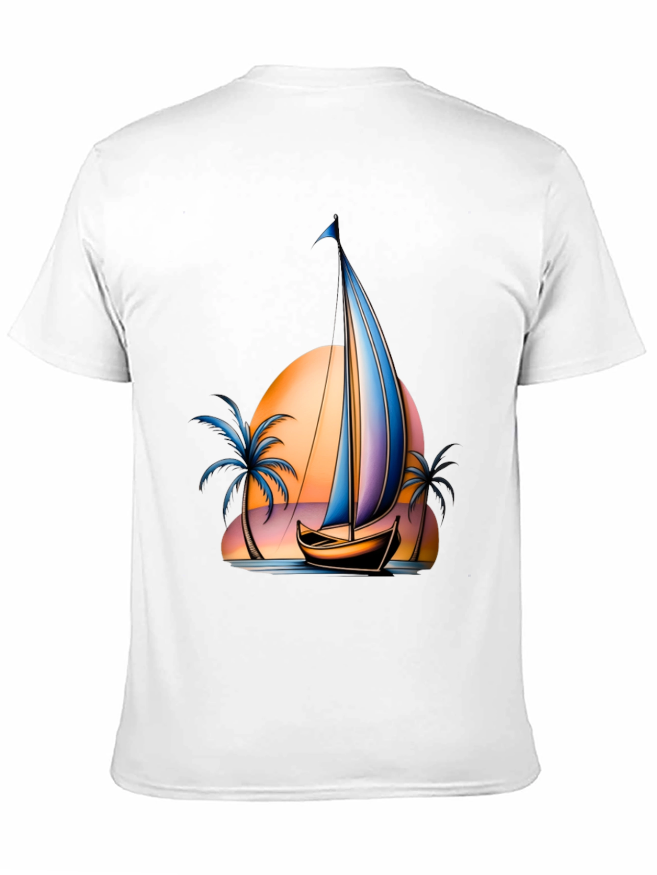Sunset Sailboat Graphic T-Shirt