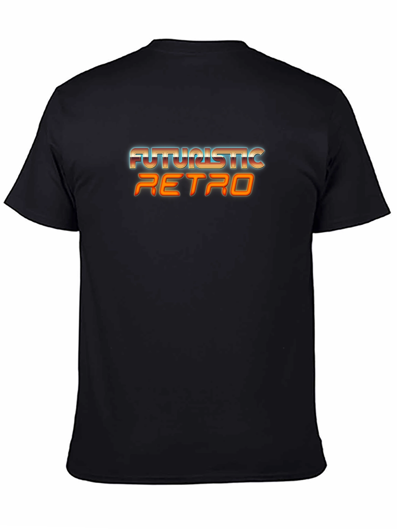 Futuristic Retro Graphic Tee - Black T-Shirt