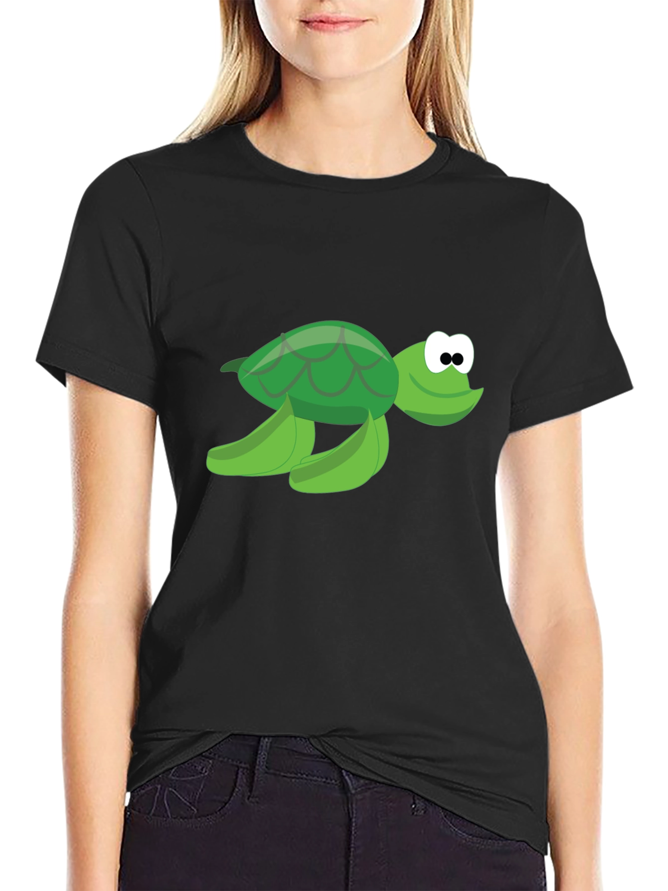 Cartoon Turtle Graphic Tee - Unisex