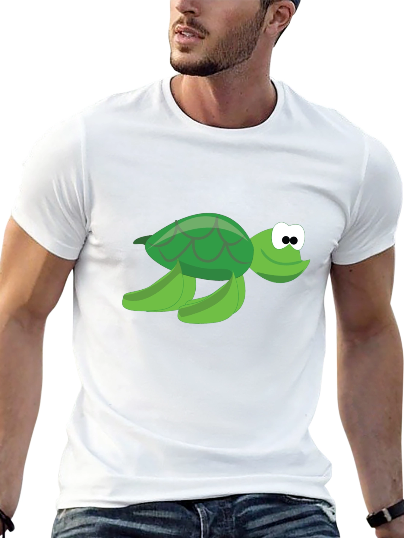 Cartoon Turtle Graphic Tee - Unisex