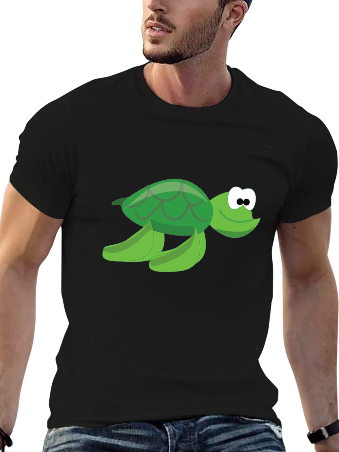 Cartoon Turtle Graphic Tee - Unisex