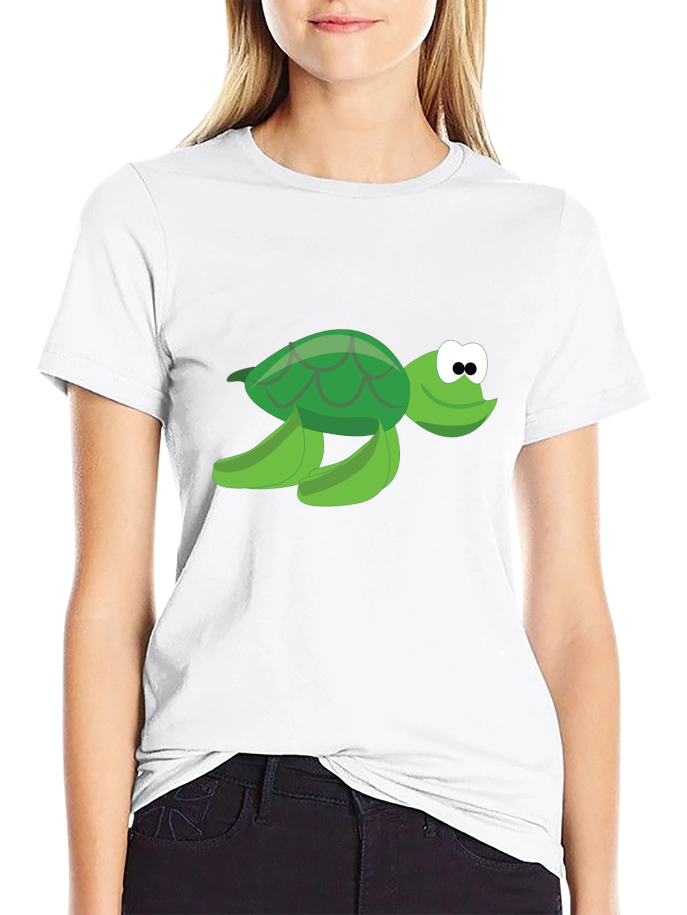 Cartoon Turtle Graphic Tee - Unisex