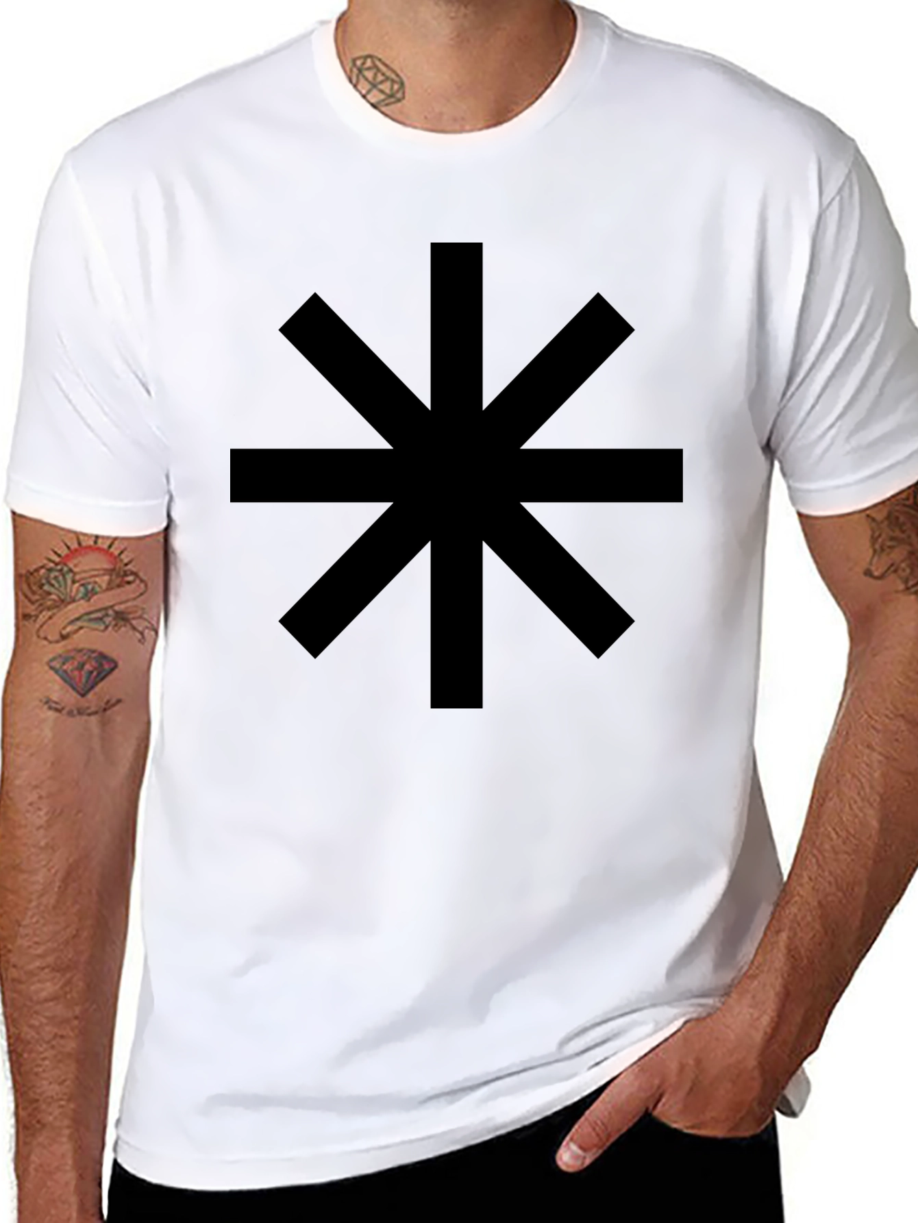 Bold Black Star T-Shirt - Graphic Tee