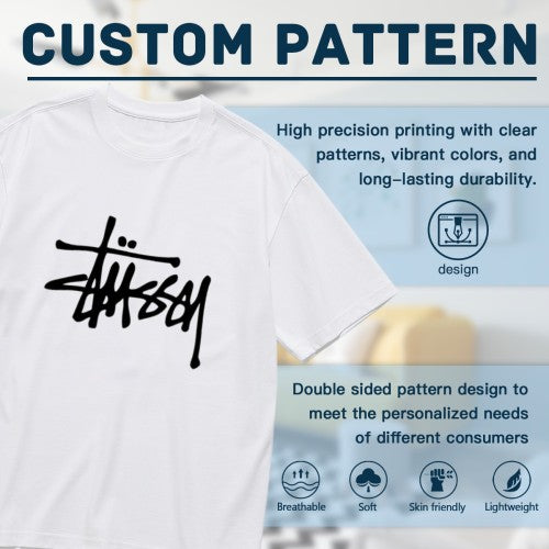 Stussy Stock Logo Tee | Premium 200g Cotton | Classic Streetwear Style | Sizes S–3XL