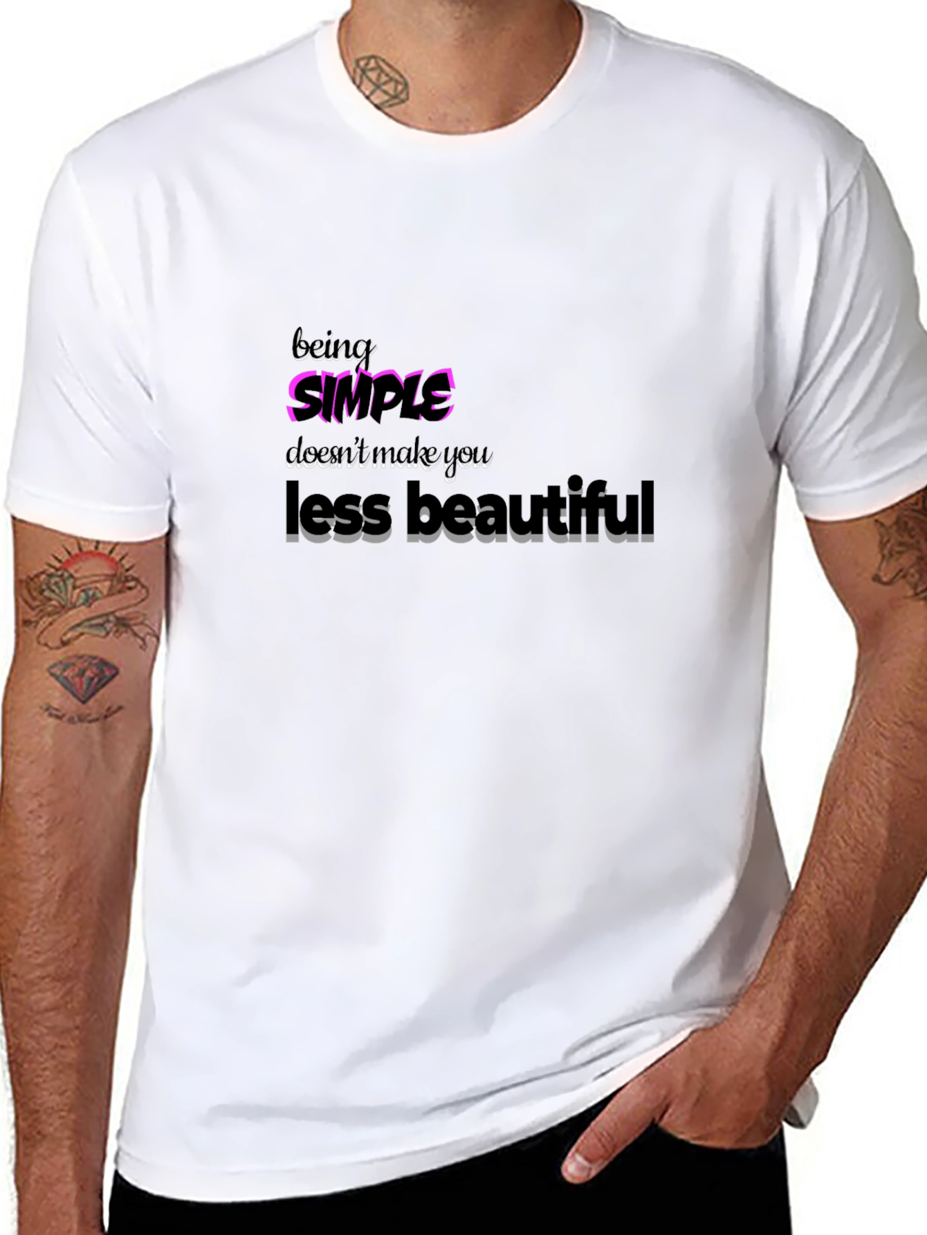 Simple Beauty T-Shirt: Stylish & Confident Statement Tee