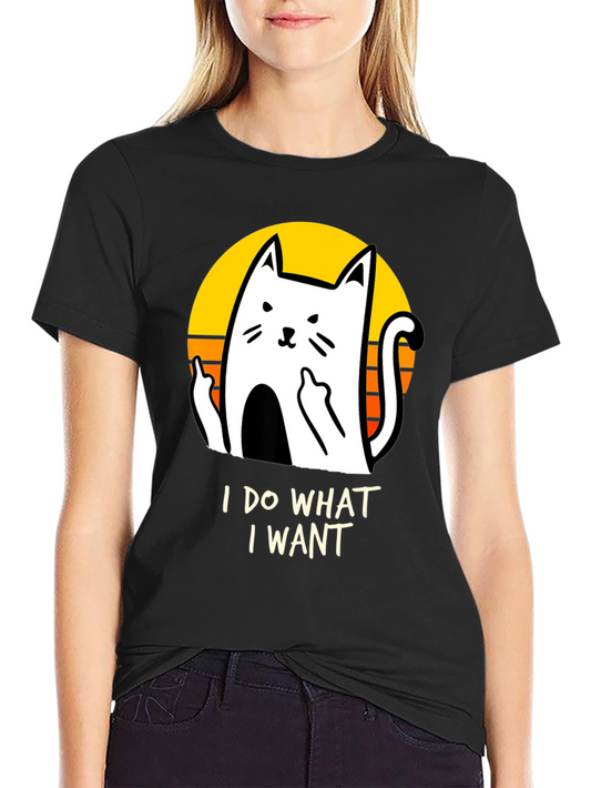 I Do What I Want Cat Graphic Tee