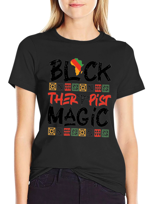 Black Therapist Magic Graphic T-Shirt