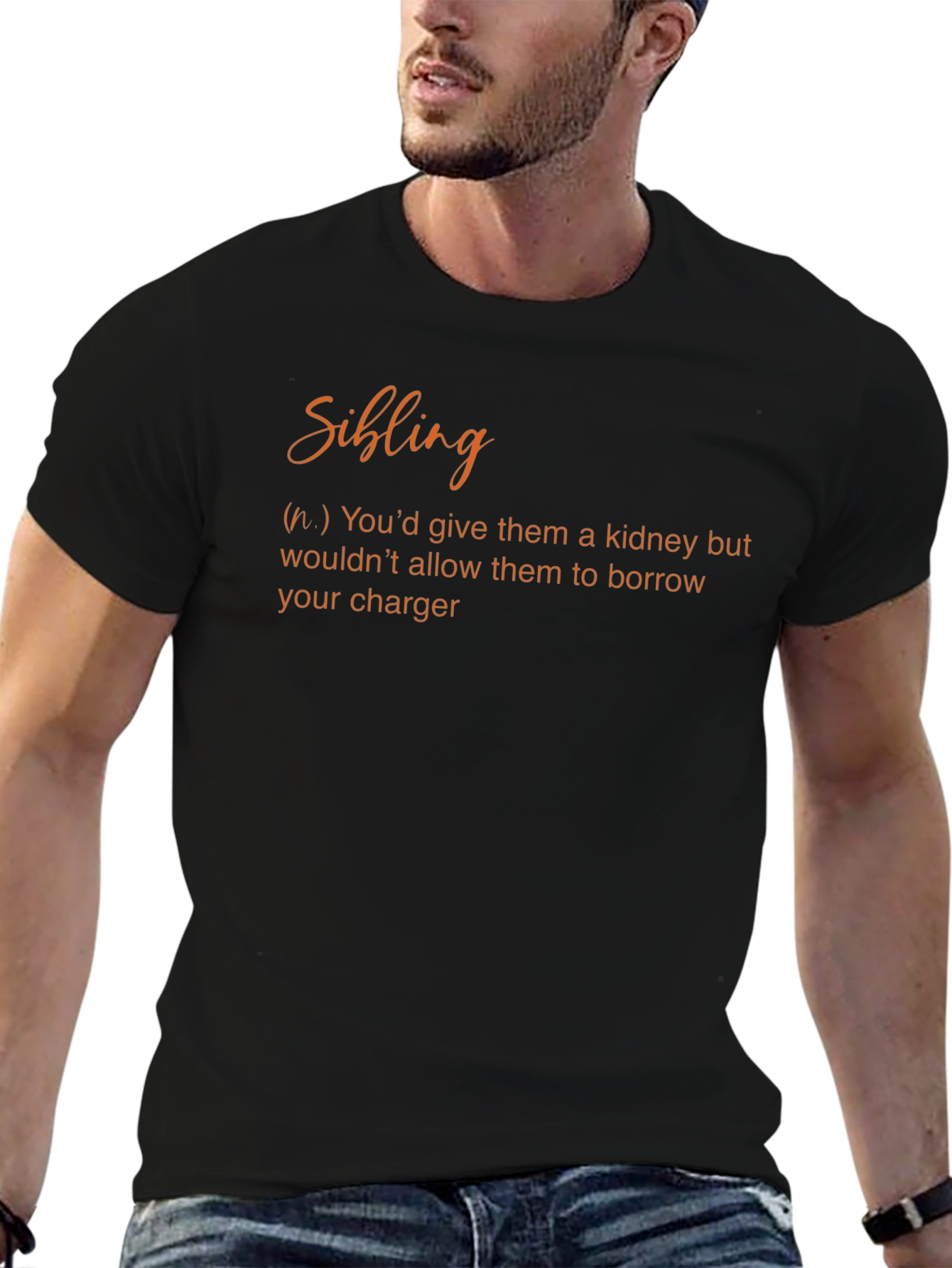 Funny Sibling Definition Graphic T-Shirt