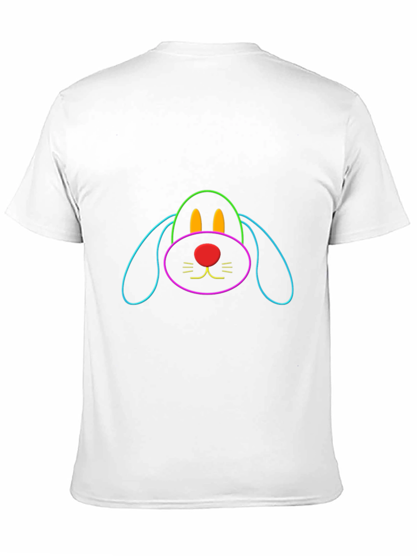 Dog Outline Graphic Tee - Casual Black T-Shirt