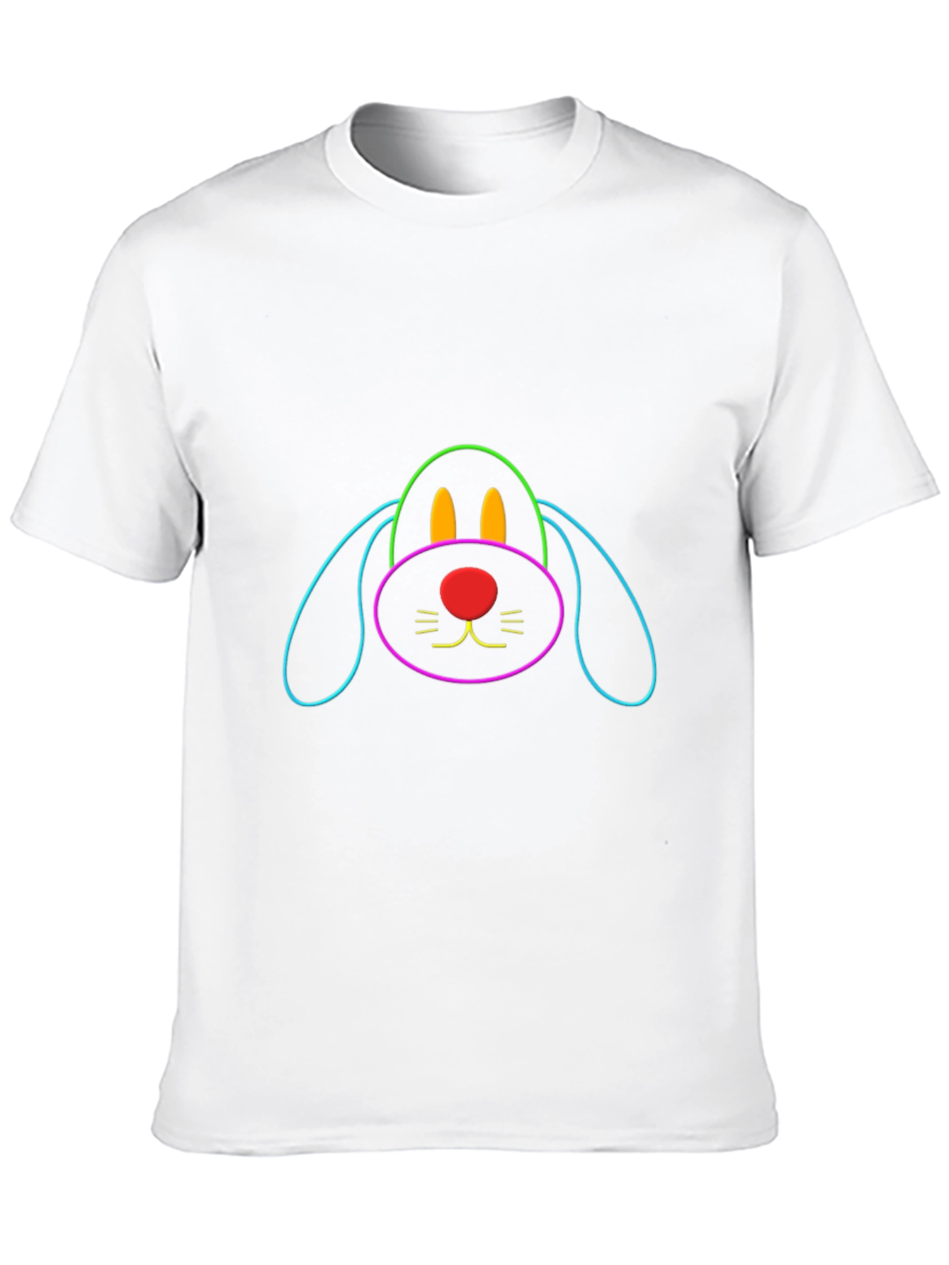 Dog Outline Graphic Tee - Casual Black T-Shirt