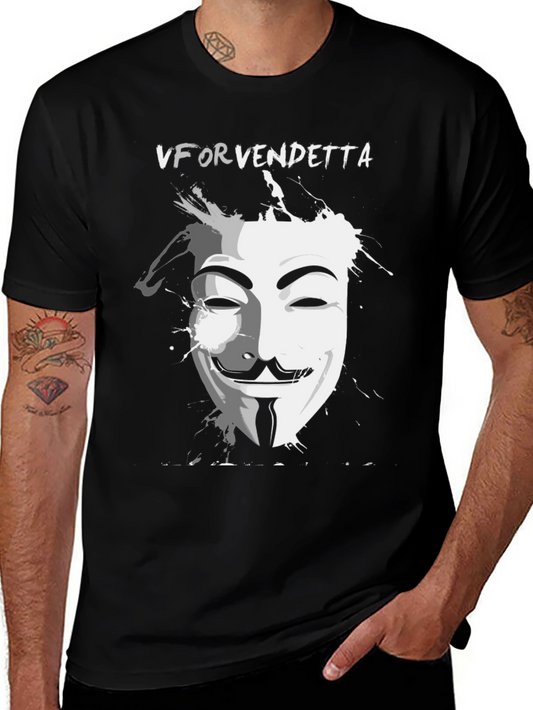 V for Vendetta Graphic Tee - Black