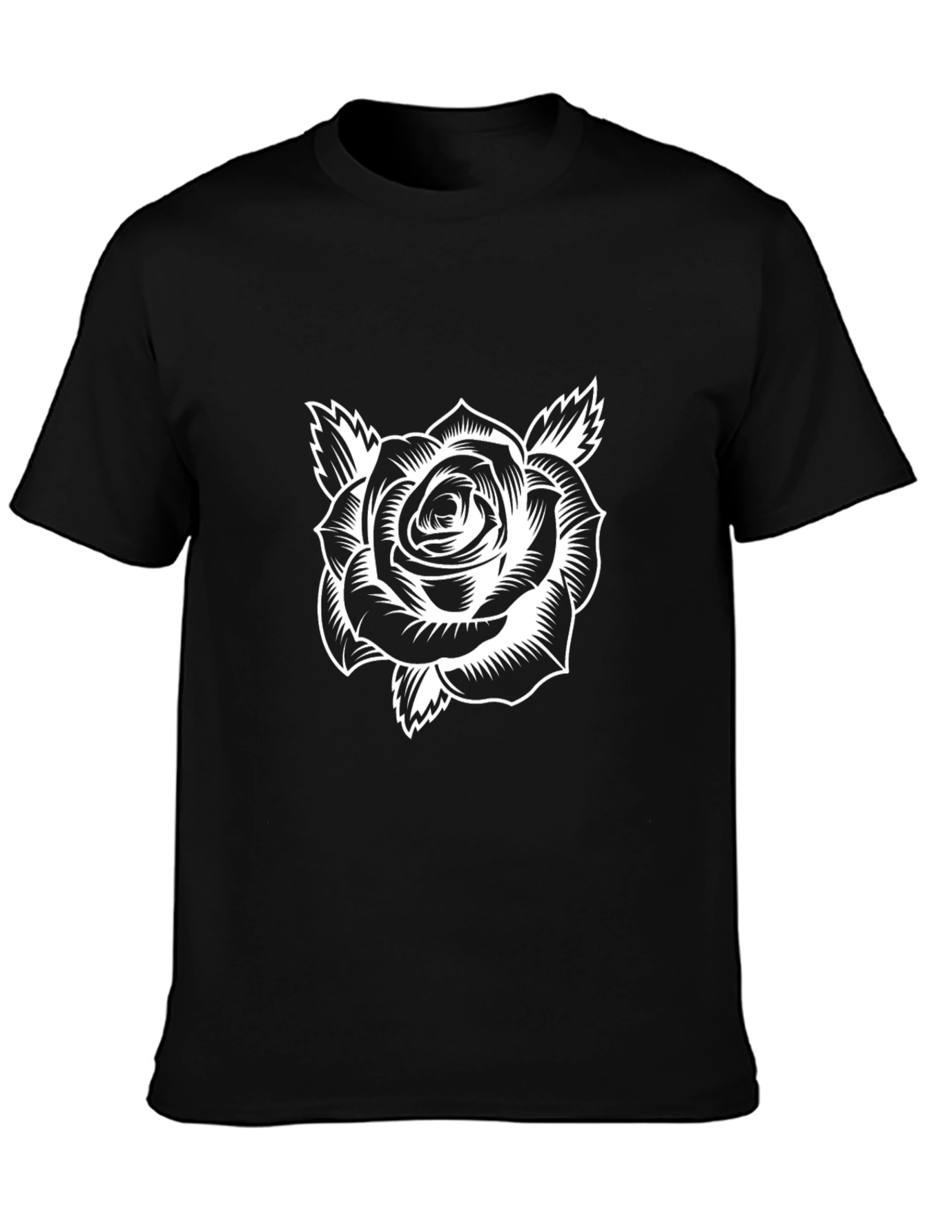 Black Rose Graphic Tee - Stylish Comfort