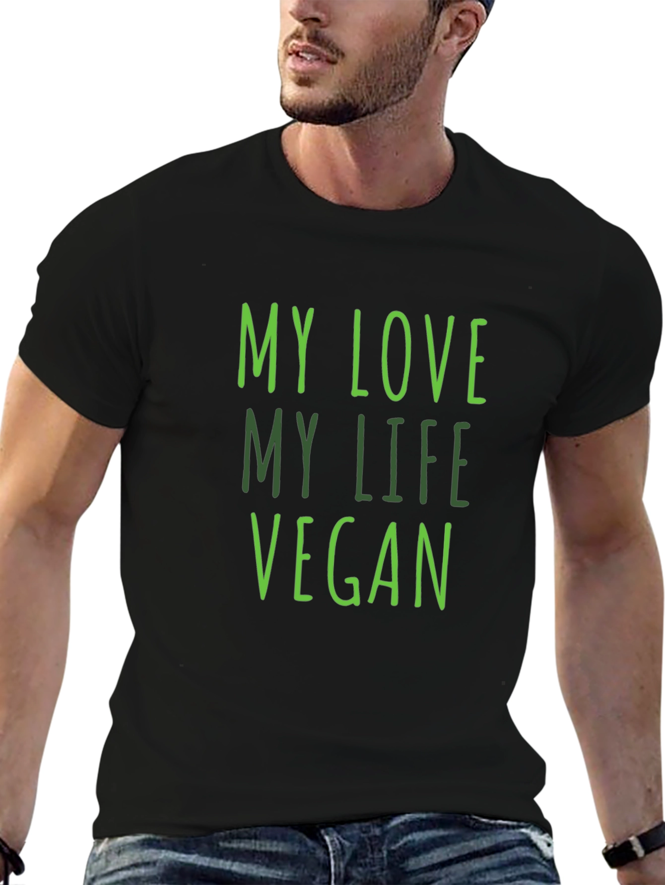 My Love My Life Vegan Black T-Shirt